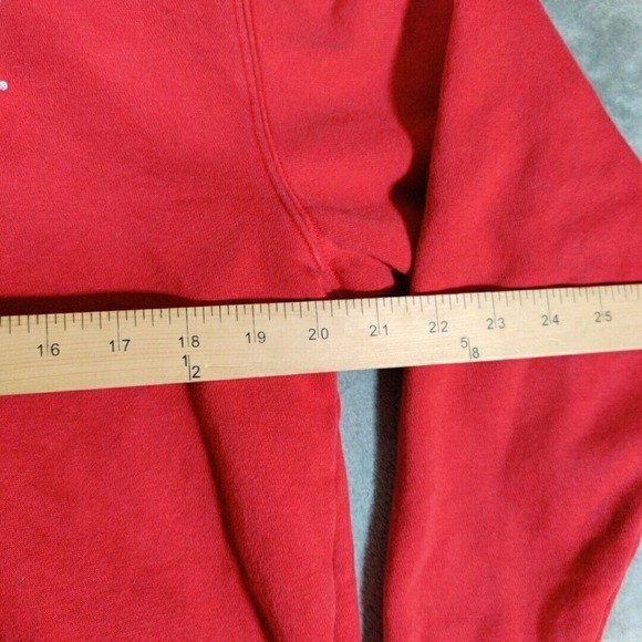 Under Armour Sweatshirt Womens Large Red hooded Wisconsin Badgers Pullover - Picture 6 of 8